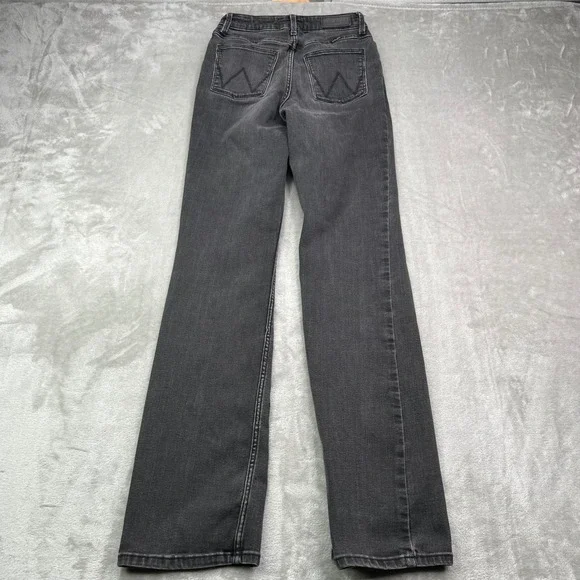 Wrangler High Rise Bold Bootcut Jeans Womens 0 Black Faded Stretch Western Denim - Picture 2 of 16
